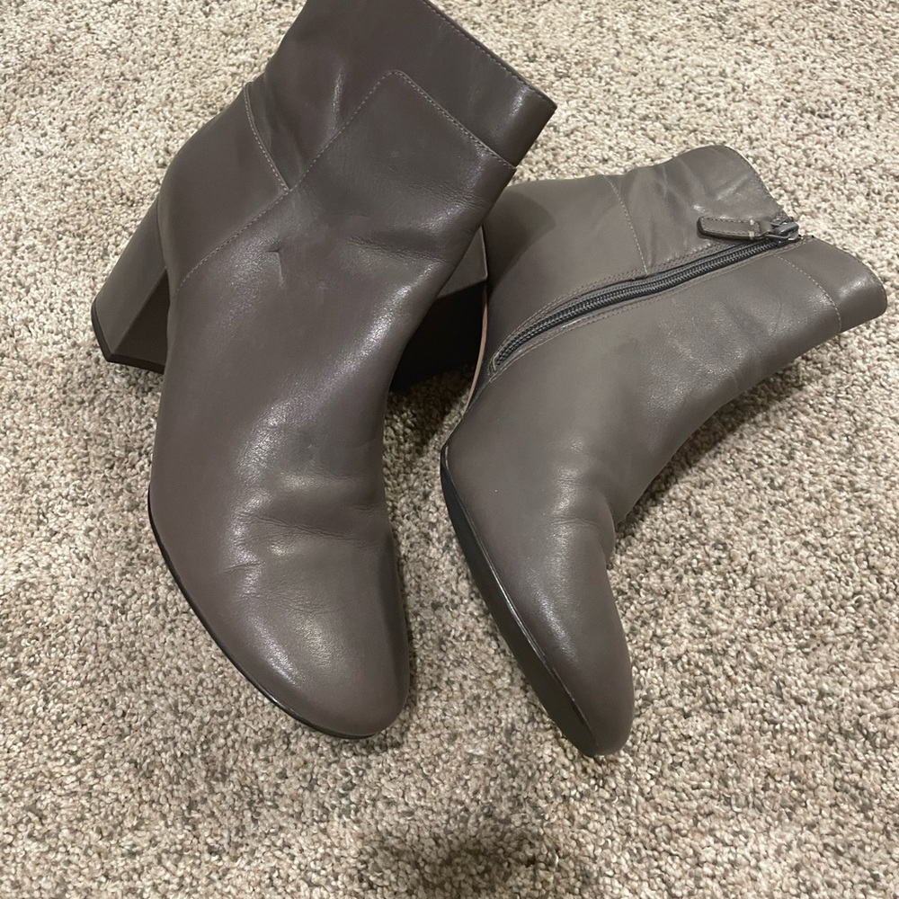 Cole Haan Elegant Gray Heeled Boots
